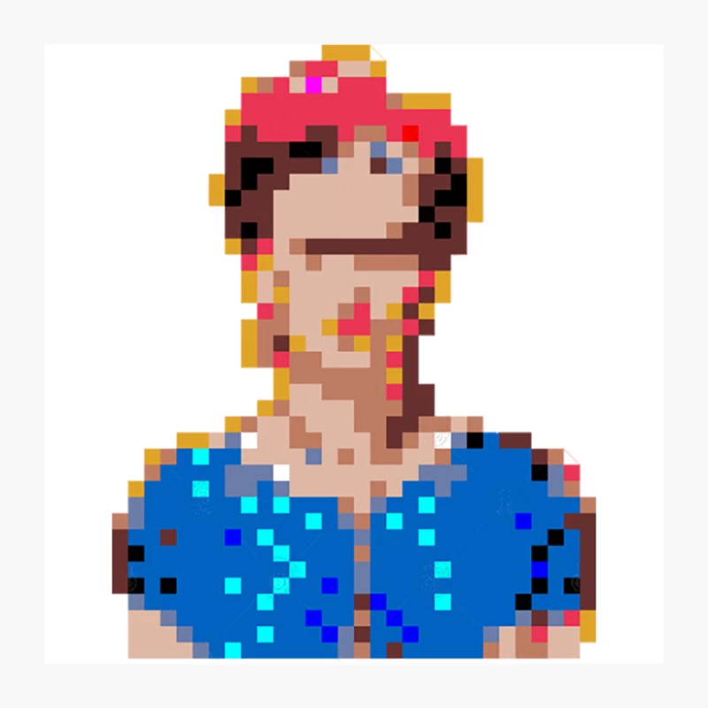 Frida Kahlo 8bit Original Tribute Artwork Pin