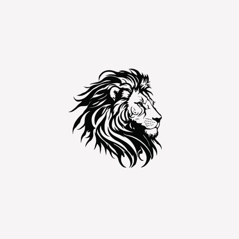 Design de Silhouette de Lion Femme T-Shirt