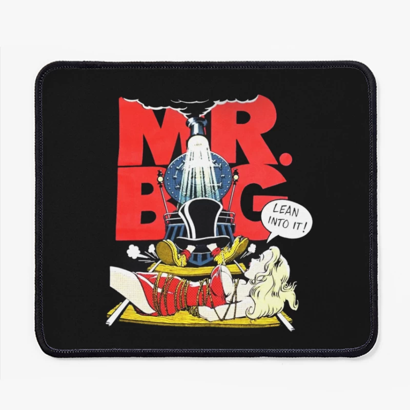 Vintage "Mr. Big" Bathroom Advertisement with Comic-Style Shower Illustration Mouse Pad