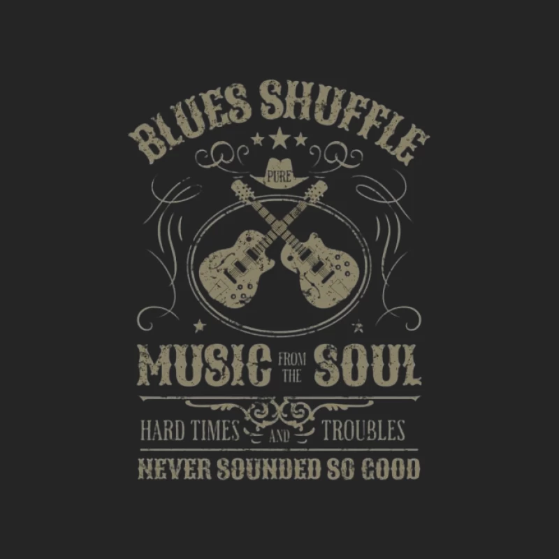 Blues Shuffle Musikdesign Herren Pullover Sweatshirt