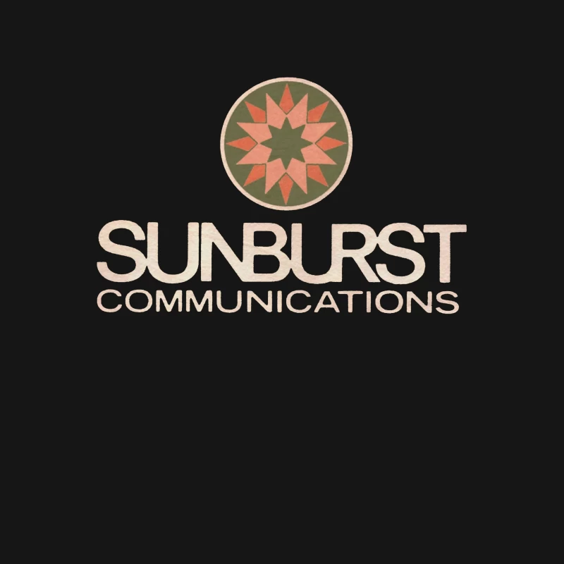 Sunburst Communications Vintage Corporate Logo Design Female T-Shirt