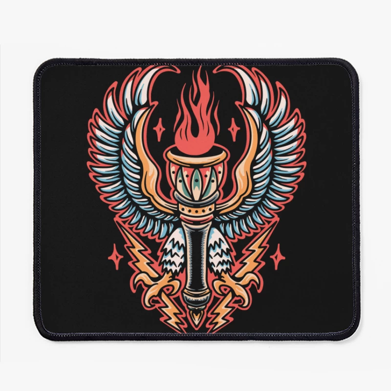 Mythical Winged Torch Artwork Mouse Pad