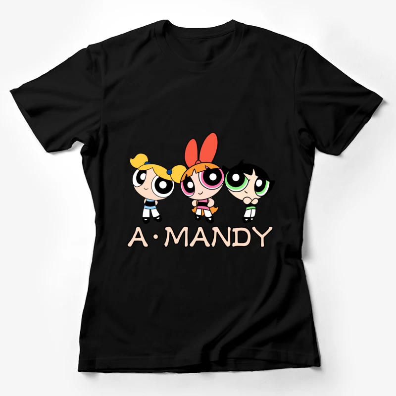 Powerpuff Mädchen Cartoon Damen T-Shirt