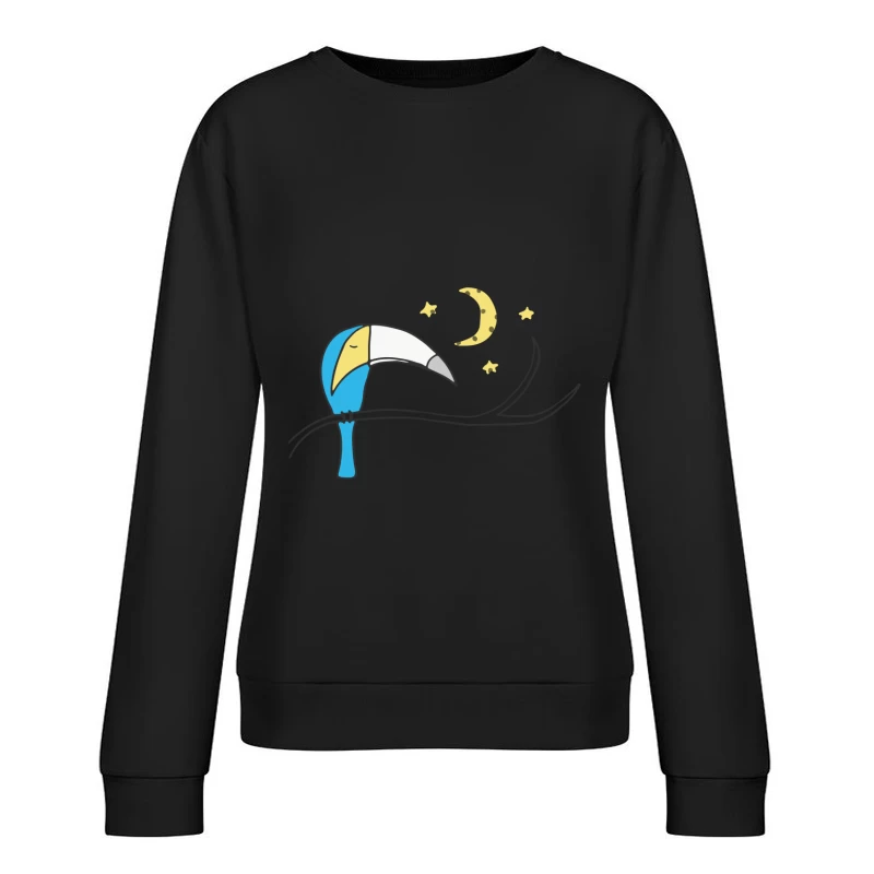 Toucan rêveur sous le clair de lune Femme Sweat-shirt à enfiler