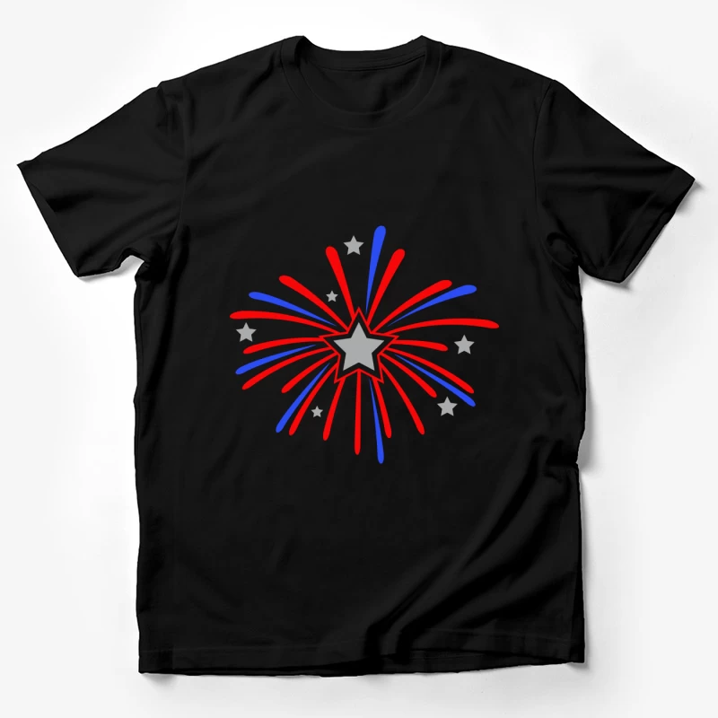 Fête nationale avec feux d'artifice en étoile Homme T-Shirt