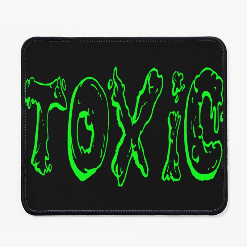 Glowing Toxic Text Design Mouse Pad