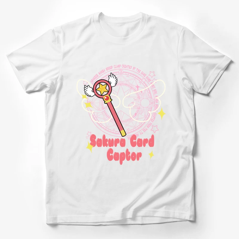 Sakura Zauberstab und Kreis Herren T-Shirt