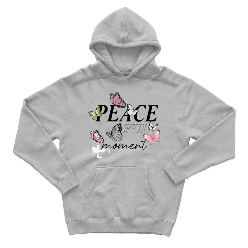 Peaceful Moment – Elegant Butterfly Serenity Male Pullover Hoodie