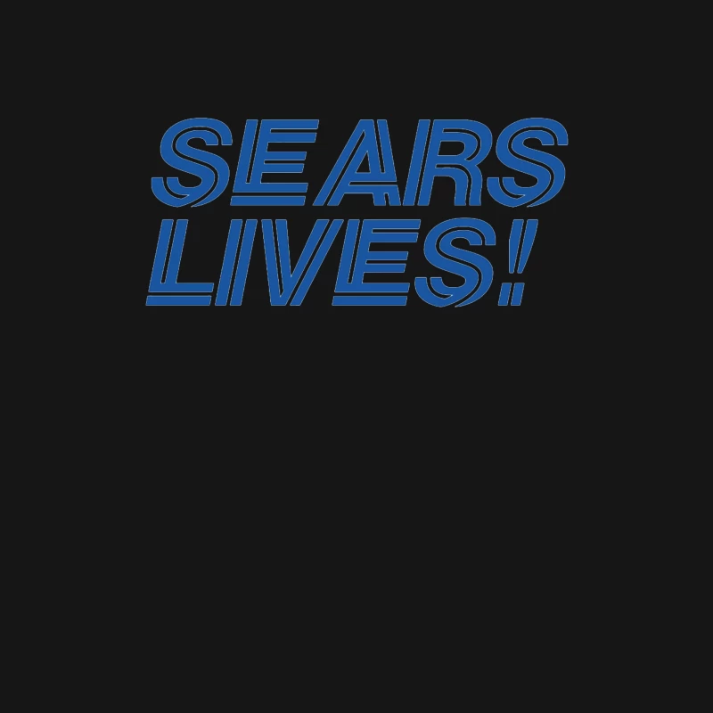 Sears Lives! Blue Text Logo Design Female Long Sleeve T-Shirt