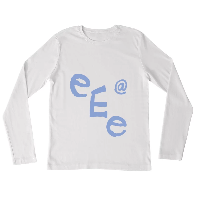 Abstrakte Buchstaben und Symbole Damen Langarm T-Shirt