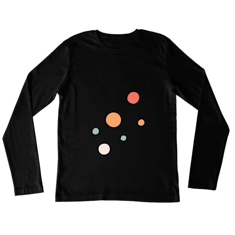 Cercles Colorés Abstraits Femme Manches Longues T-Shirt