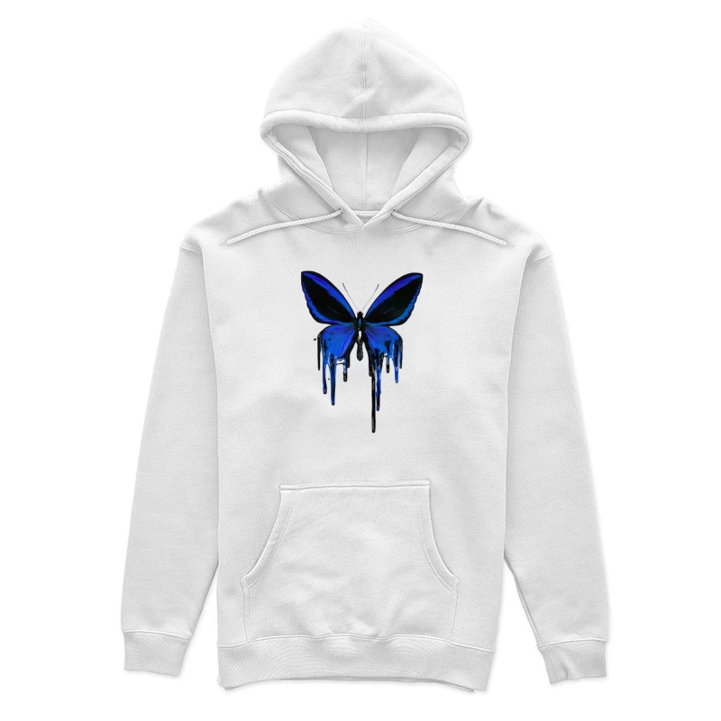 Blaue Schmetterling mit Tropfen-Effekt Damen Pullover Hoodie