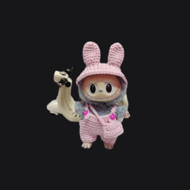 Kawaii Puppe mit Häkeltierkostüm Herren Pullover Hoodie