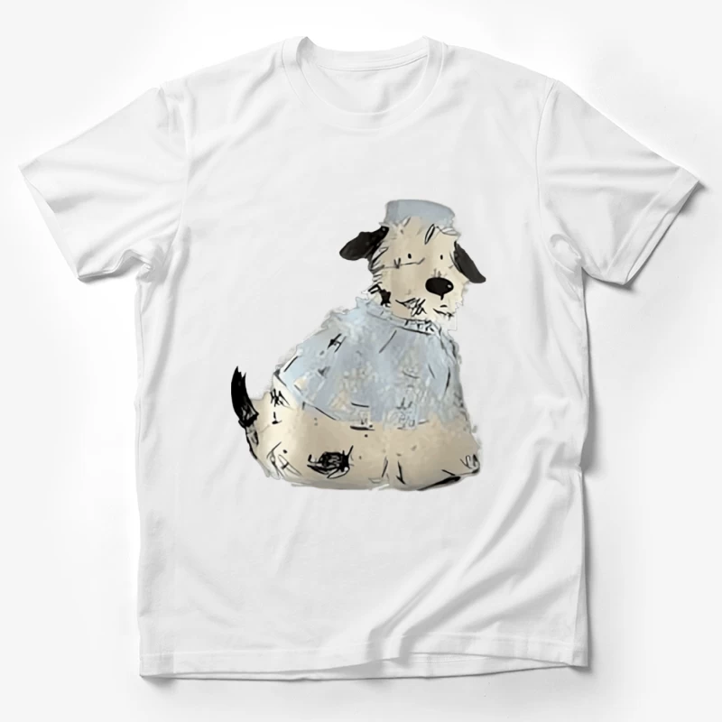 Niedlicher Cartoon-Hund mit Hemd Herren T-Shirt