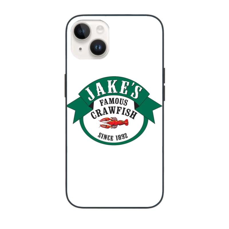 Jake's Famous Crawfish Restaurant - Historic Seafood Logo Since 1892 iPhone Case