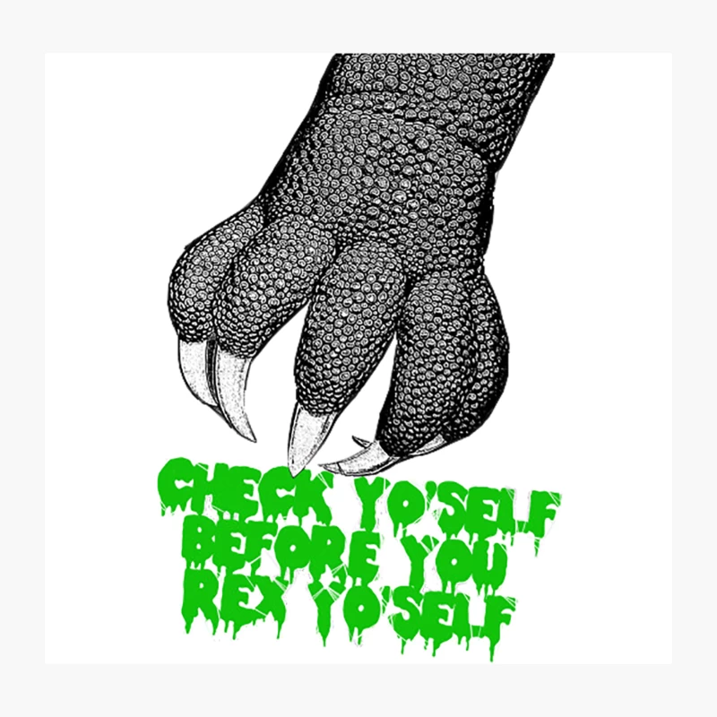 Check Yo_Self Before You Rex Yo_Self! Dinosaur Pun Tee Throw Pillow