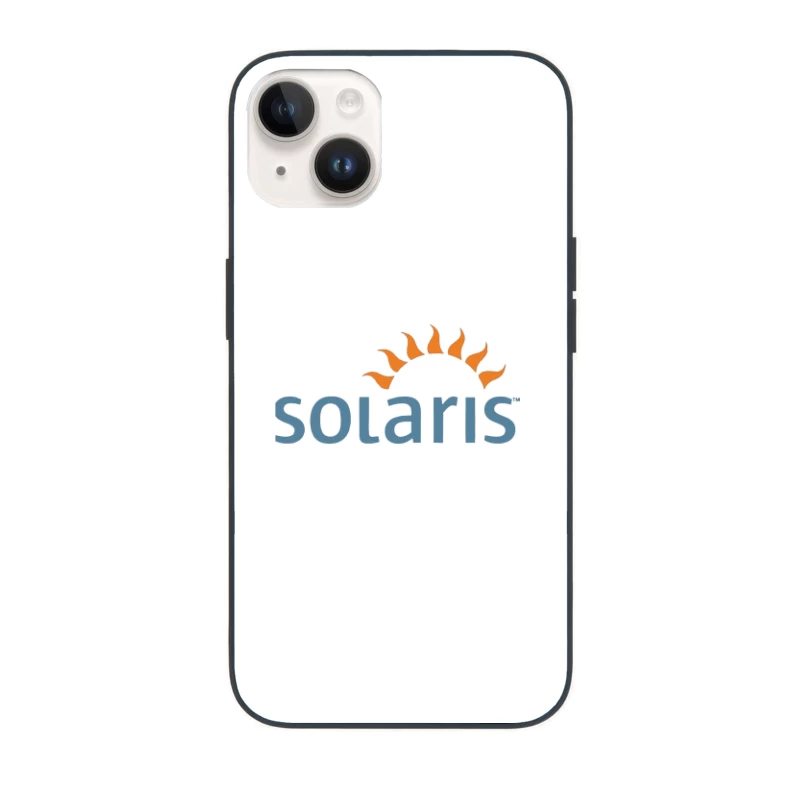 Solaris Operating System Logo with Sun Symbol iPhone Case