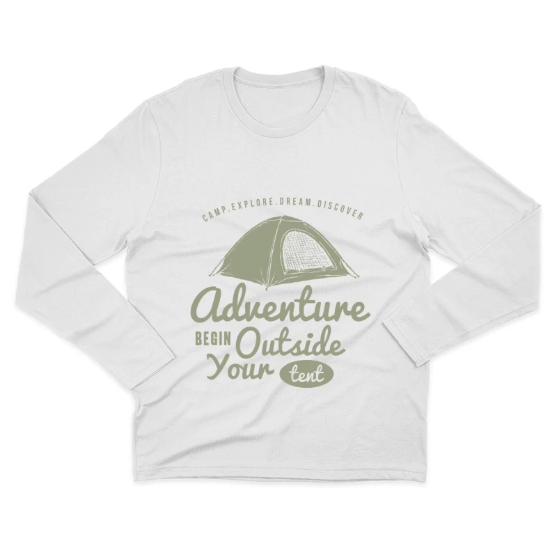 Aventure en Plein Air: Explorez et Découvrez Homme Manches Longues T-Shirt