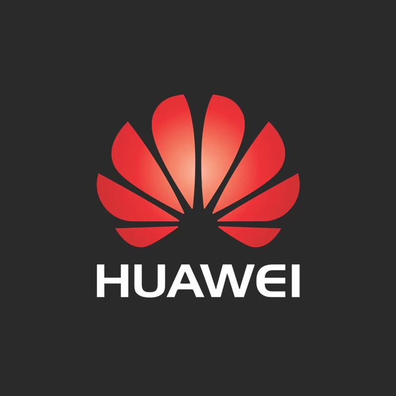 Huawei Red Corporate Logo Design Baseball Cap