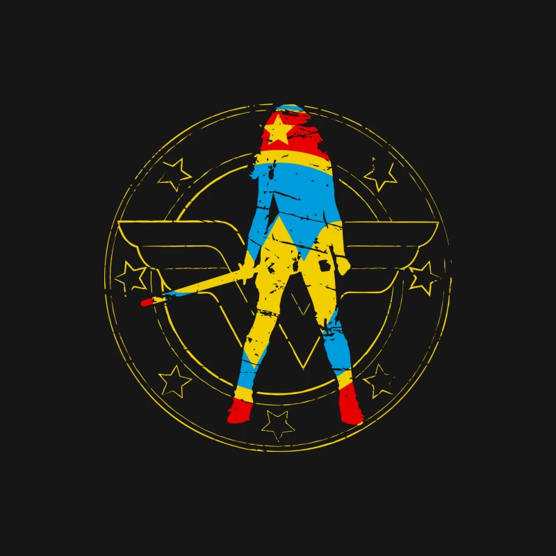 Wonder Woman Graphic Illustration Male Long Sleeve T-Shirt