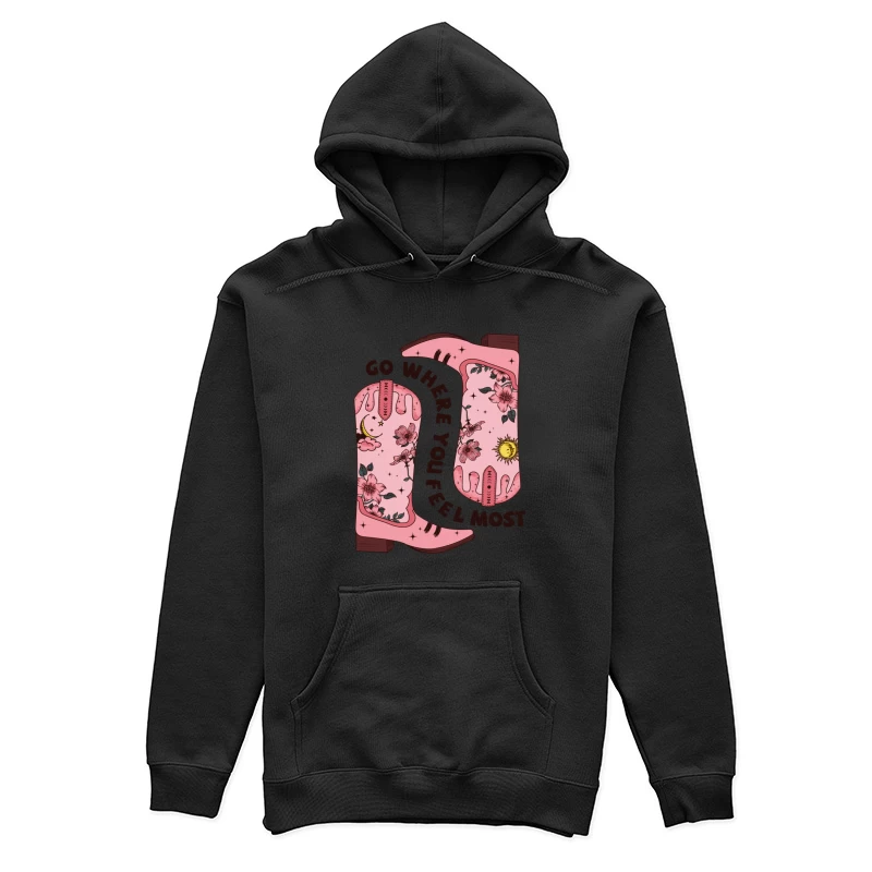 Kunstvolle Cowboystiefel Illustration Damen Pullover Hoodie