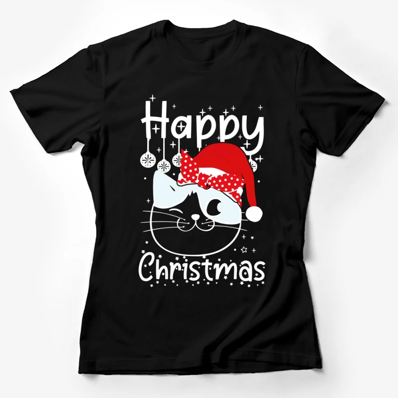 The Festive Feline Cheer Female T-Shirt