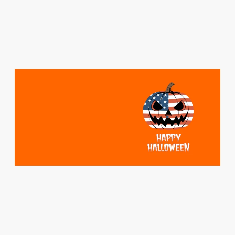 Patriotic Halloween Jack O'Lantern with American Flag Design Coffee Mug