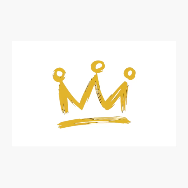 Minimalist Gold Crown Logo: Royal Symbol Travel Mug