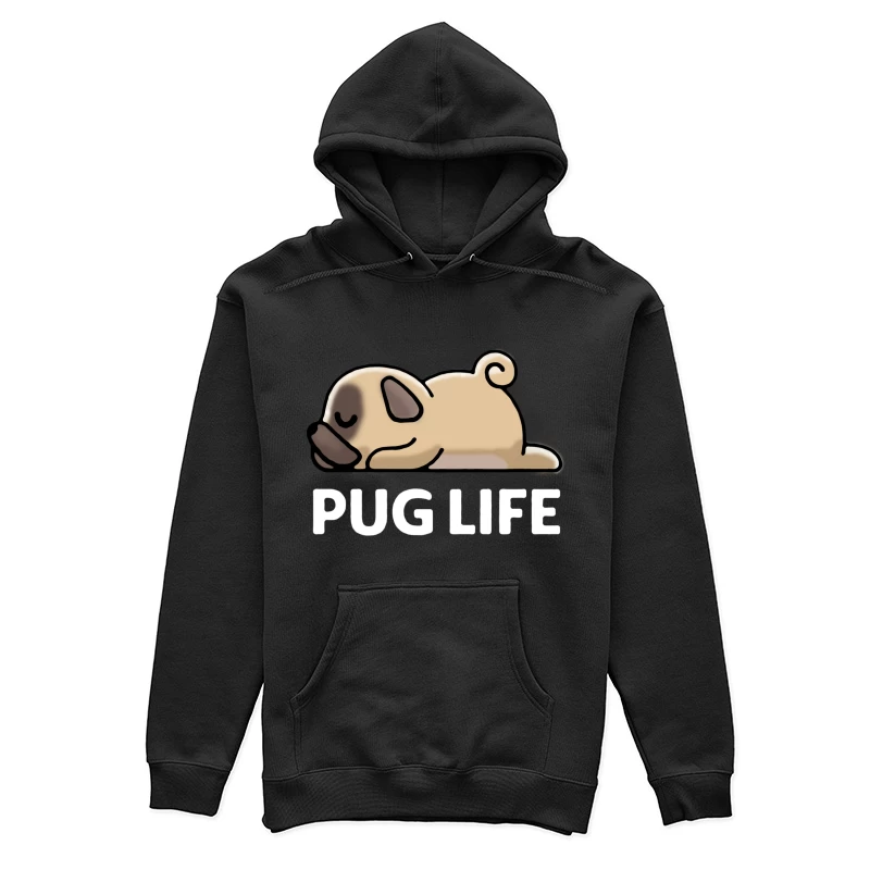 Schlafendes Mopsleben Illustration Damen Pullover Hoodie