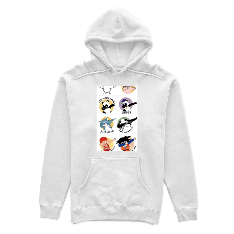 Lustige Cartoon-Charaktere beim Dab-Tanz Damen Pullover Hoodie