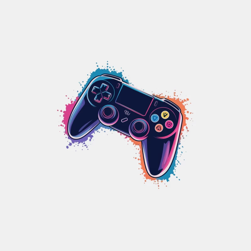 Vibrant Neon Game Controller Digital Art Male Tank Top