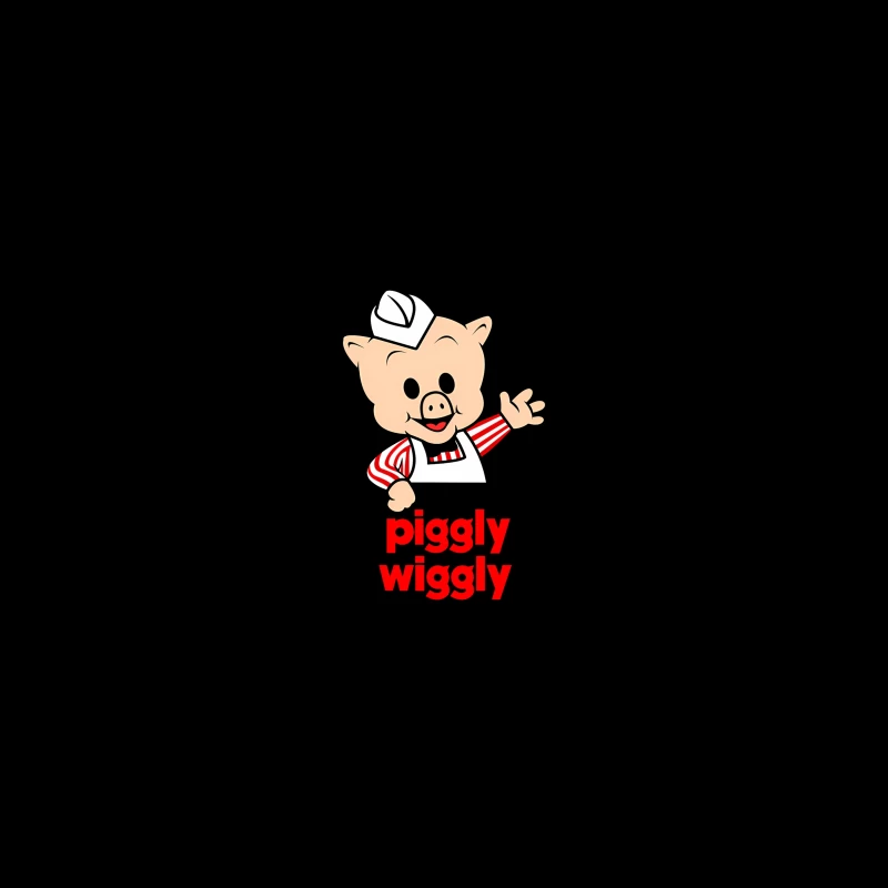 Piggly Wiggly Grocery Store Cartoon Pig Mascot Logo Coffee Mug