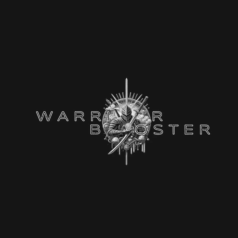 Warrior Booster Medieval Helmet Logo Design Desk Mat