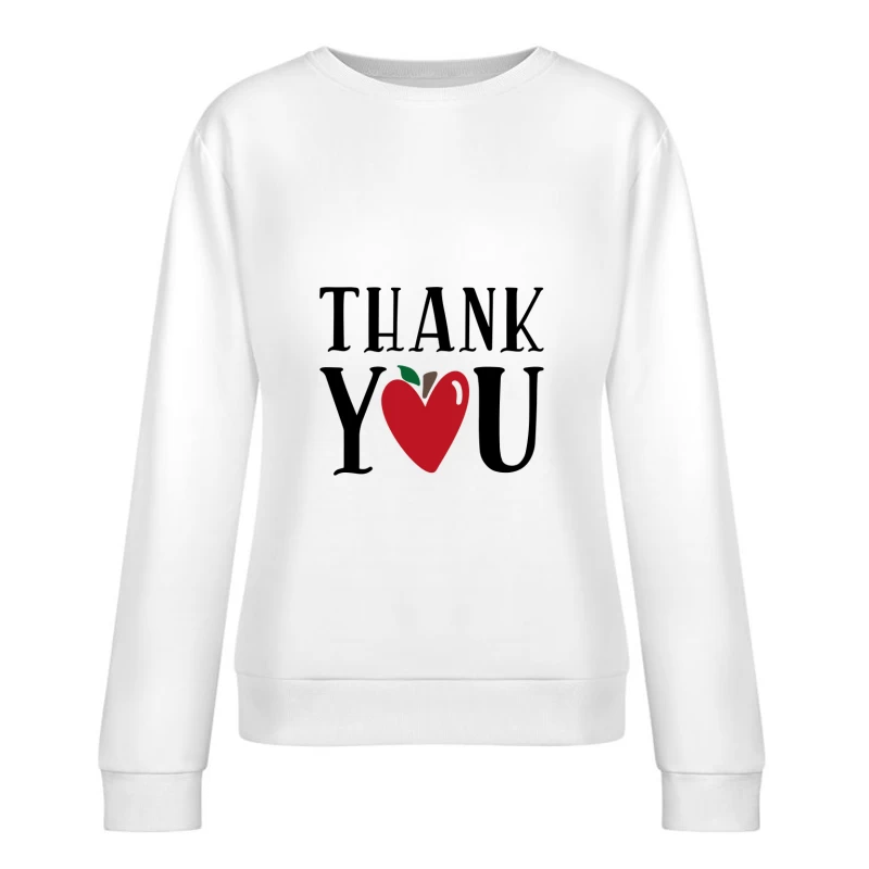 Pomme en forme de coeur avec livre Femme Sweat-shirt à enfiler