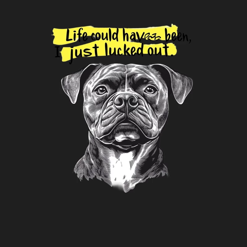 Humorous Bulldog Portrait with Witty Quote Male Tank Top