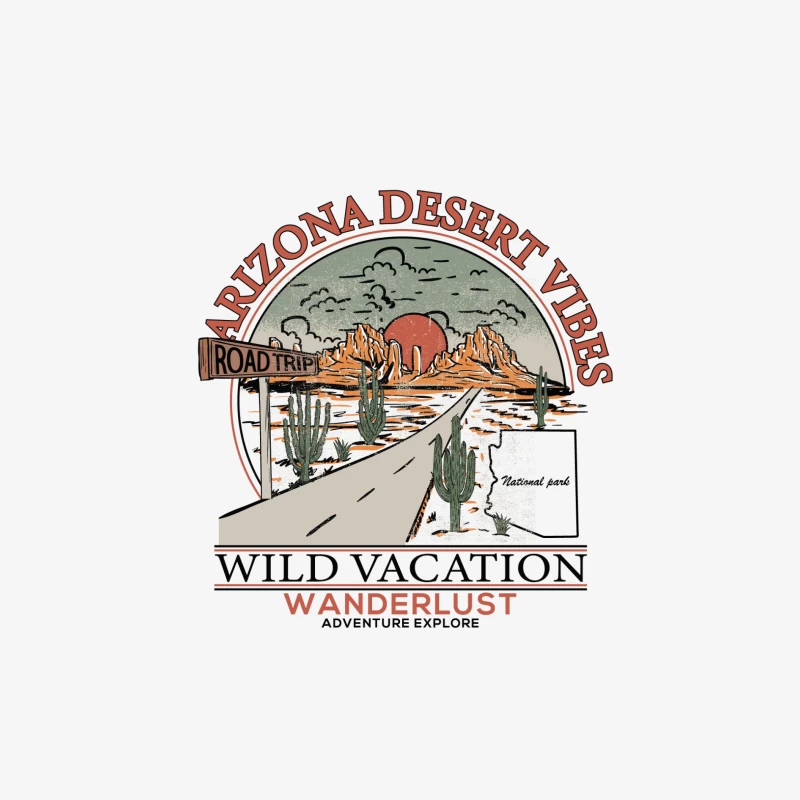Arizona-Wüste Abenteuerausflug Herren Langarm T-Shirt