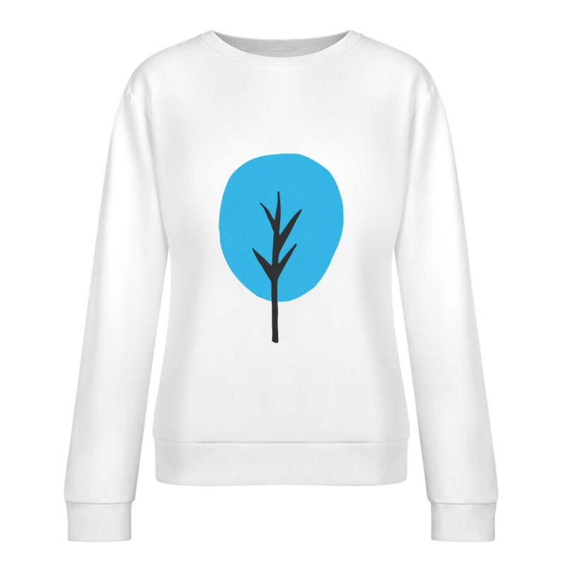 Arbre abstrait bleu Femme Sweat-shirt à enfiler