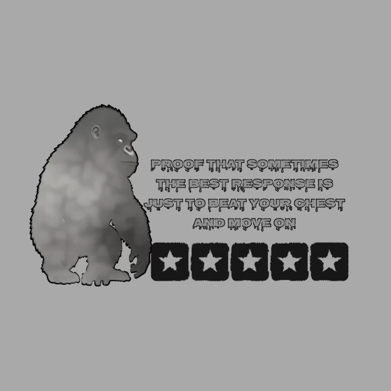 Gorilla Strength and Motivation Illustration Male Pullover Hoodie