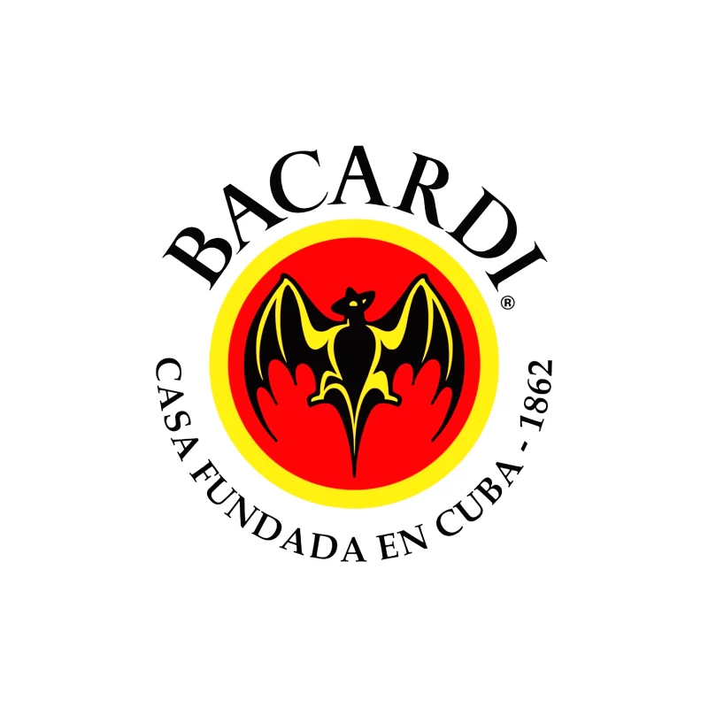 Bacardi Rum's Historic Cuban Bat Logo Throw Pillow