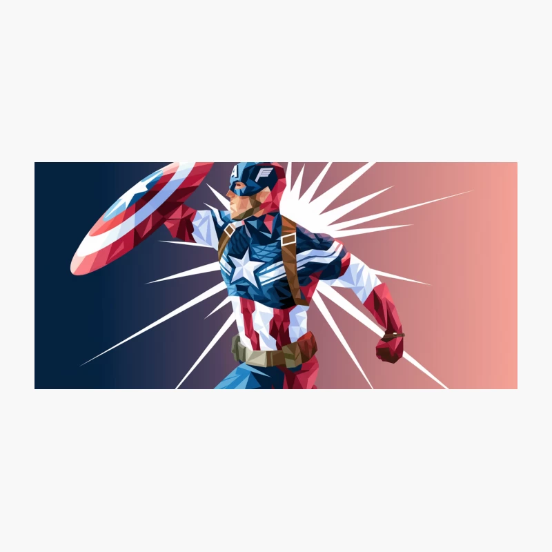 Captain America wielding a shield Coffee Mug