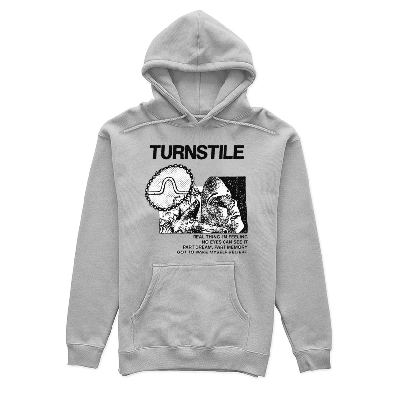 Turnstile Punk Rock Album Cover Art - "Real Thing I'm Feeling" Female Pullover Hoodie