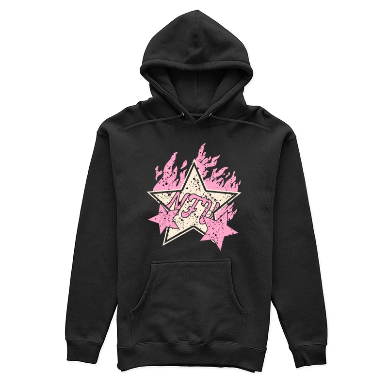 Flammender Stern Design Damen Pullover Hoodie