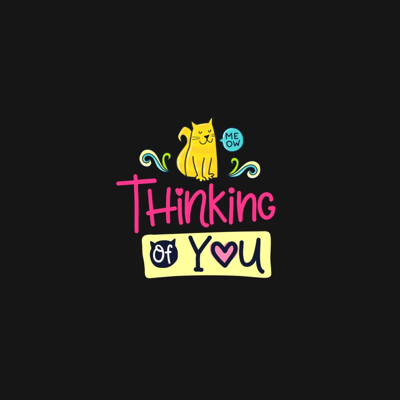 Carte mignonne avec chat et message amical Homme Manches Longues T-Shirt