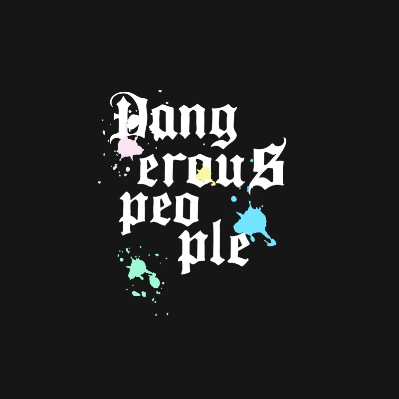 Gefährliche Leute Design mit Farbspritzern Herren T-Shirt