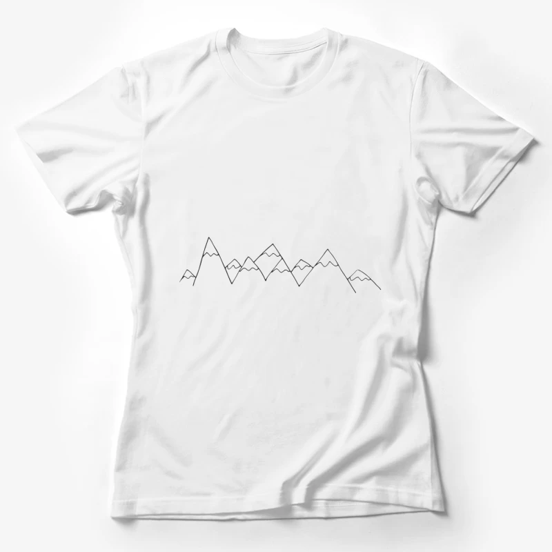 Silhouette de Montagnes avec Oiseaux Femme T-Shirt