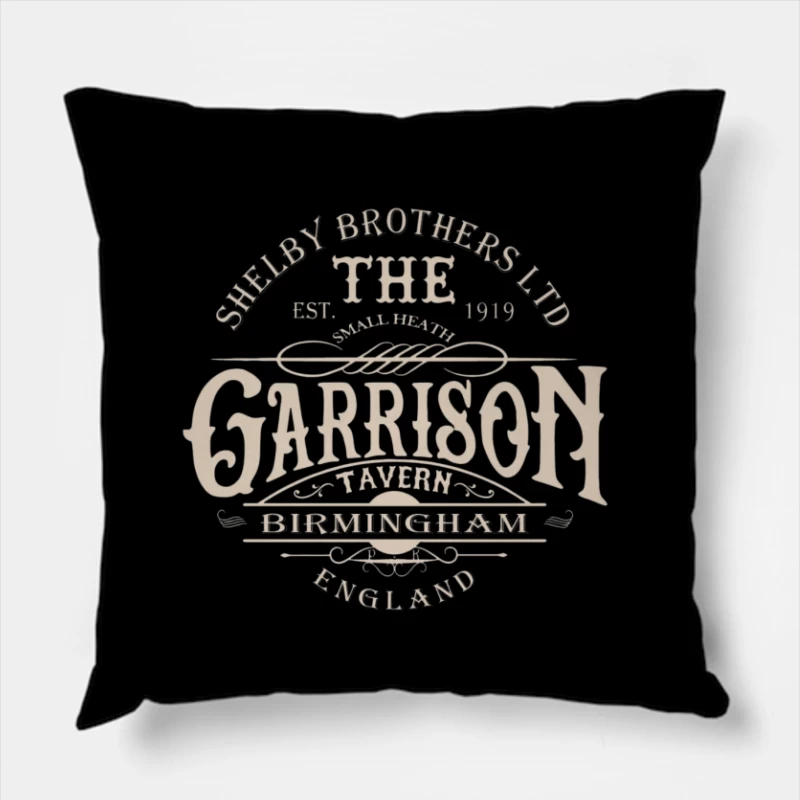 Garrison Tavern The Blinders Birmingham Throw Pillow