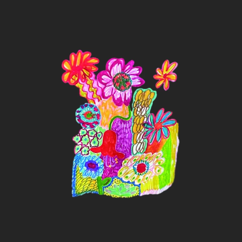 Bunte Blumenkollage Herren Pullover Sweatshirt