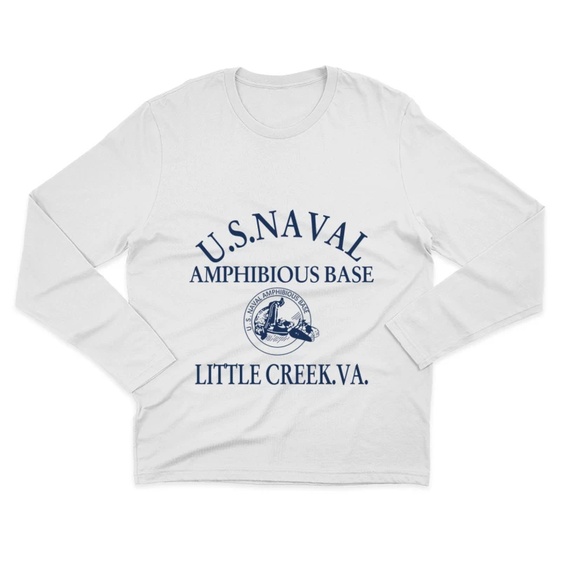 U.S. Naval Amphibious Base Little Creek Logo Herren Langarm T-Shirt