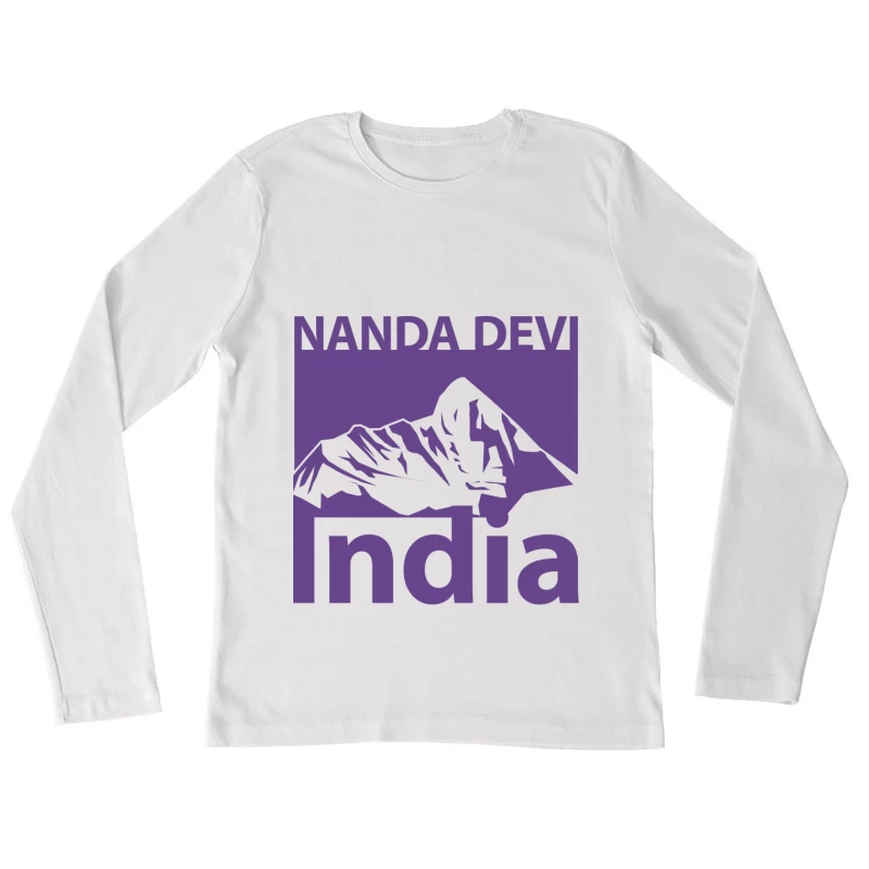 Nanda Devi Berglogo in Indien Damen Langarm T-Shirt