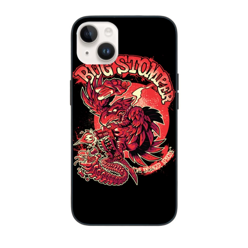 Fierce Cartoon Creature Artwork iPhone Case